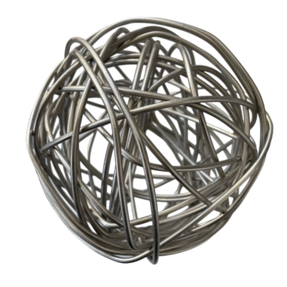Industrial Metal Sphere Decor